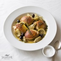 Ofenhähnchen mit Artischocken und Zitrone – Rezeptbild