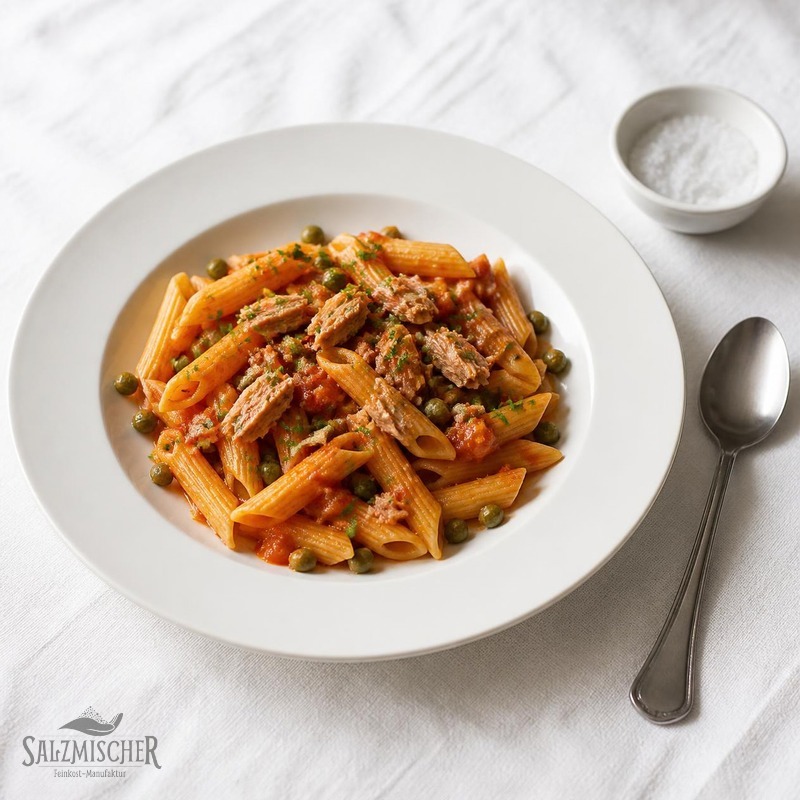 Pasta al tonno – Penne mit Thunfisch und Tomaten