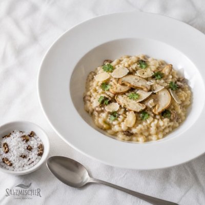 Steinpilz-Risotto mit Steinpilzsalz