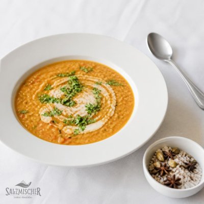 Rotes Linsen-Dal mit Ayurvedasalz