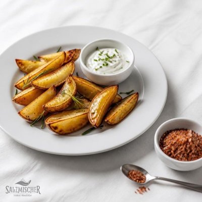 Ofen-Kartoffelspalten mit Barbecue-Salz