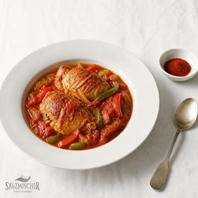 Baskisches Paprikahähnchen mit Piment d’Espelette