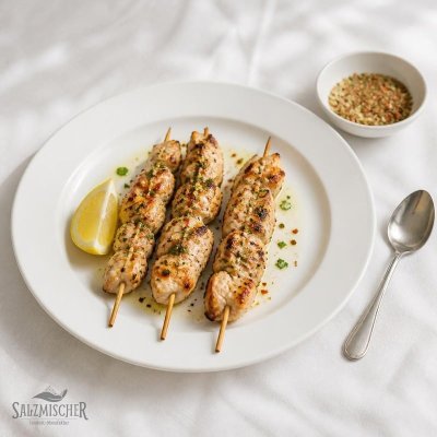 Hähnchenspieße mit Aglio-Olio-Gewürz
