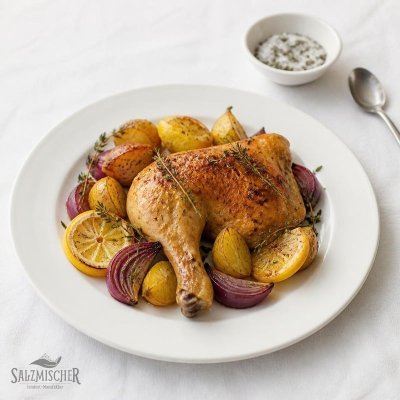 Ofenhähnchen mit Kräuter der Provence-Salz