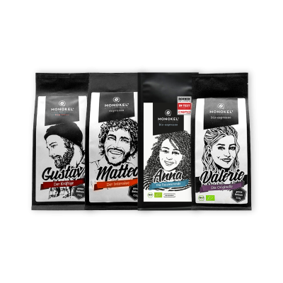 Monokel Espresso-Probierset, 4 × 250 g